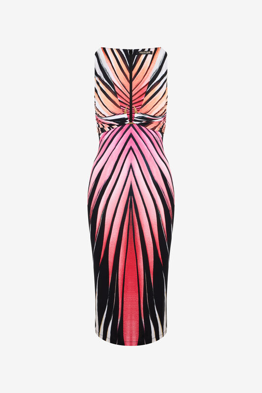 RC Ray Of Paradise Print Midikleid CORAL XKT100-LNM33