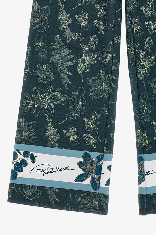 JU Pantalones de estampado floral BLUE TJT22I-5OM08