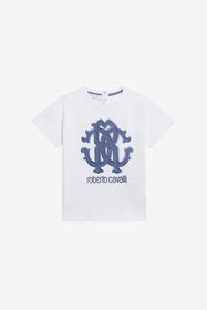 JU White T-shirt with RC Logo OPTICAL WHITE WJT611-JD001