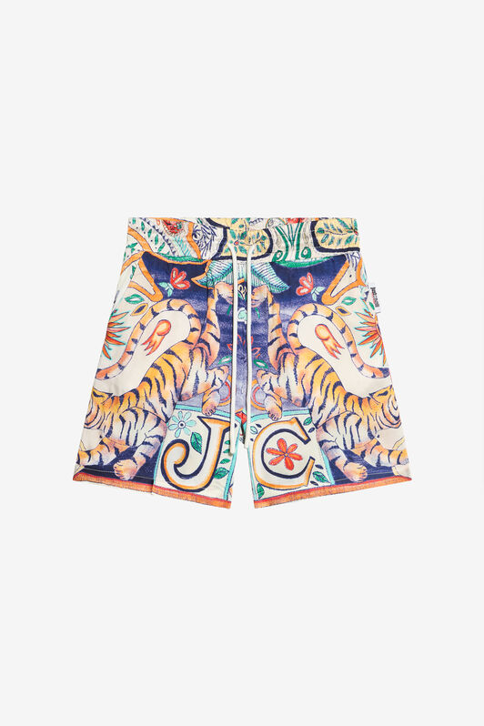 JC Shorts Tropical Garden Print INDIA DIGITAL WFT20D-6D007
