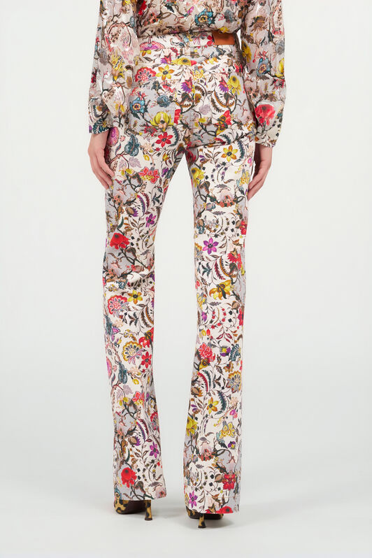 RC Pantalones de campana con estampado Florentine Flowers BEIGE WQJ221-DAR29