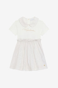 JU Elegant cotton dress MILKY WHITE/AVORY VJT103-JD001