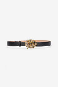 RC Slim Belt With Snake Buckle Black VKC002-PZ796
