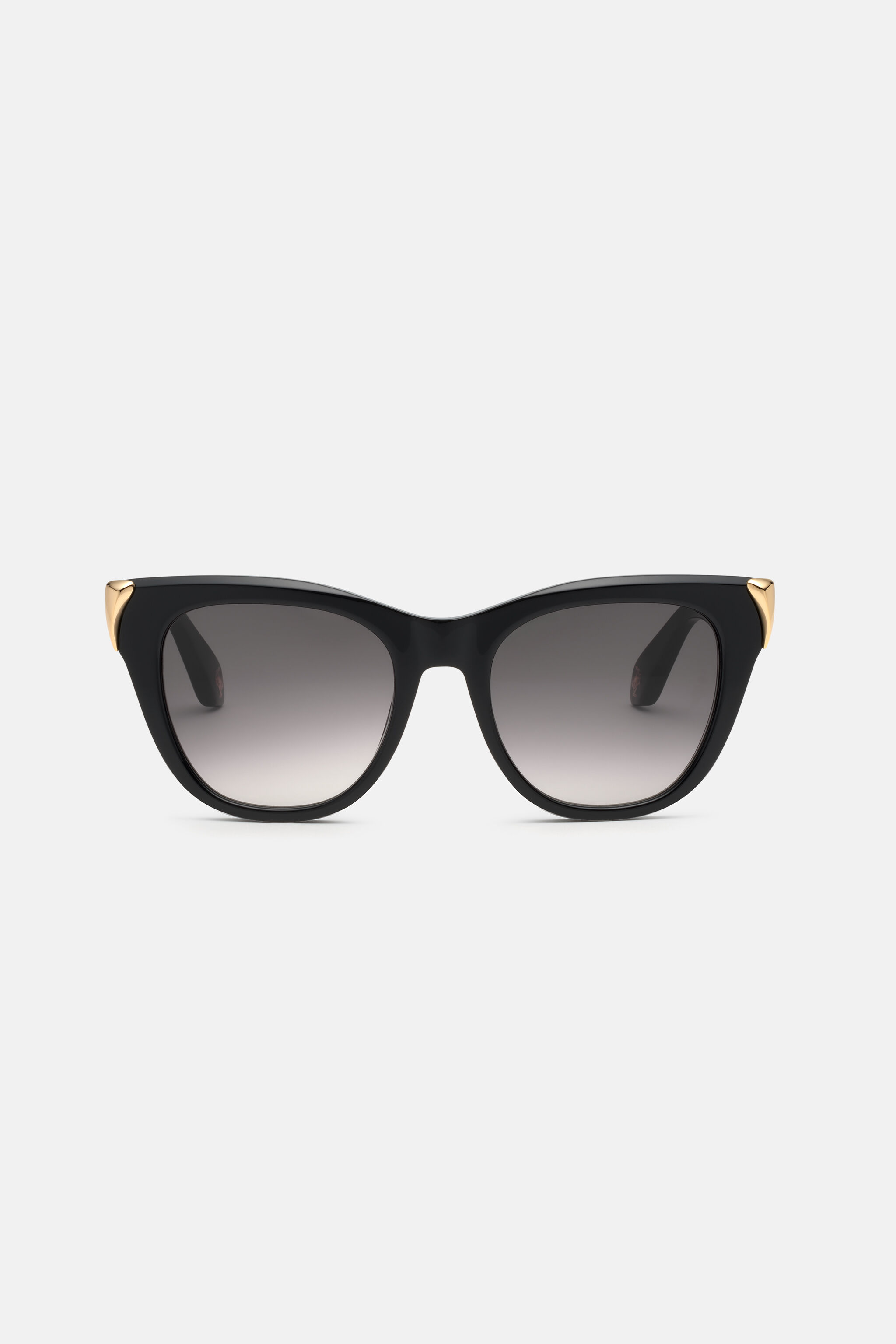 RC Sunglasses with feminine cat-eye and feng on sides Noir ALD029-ID189