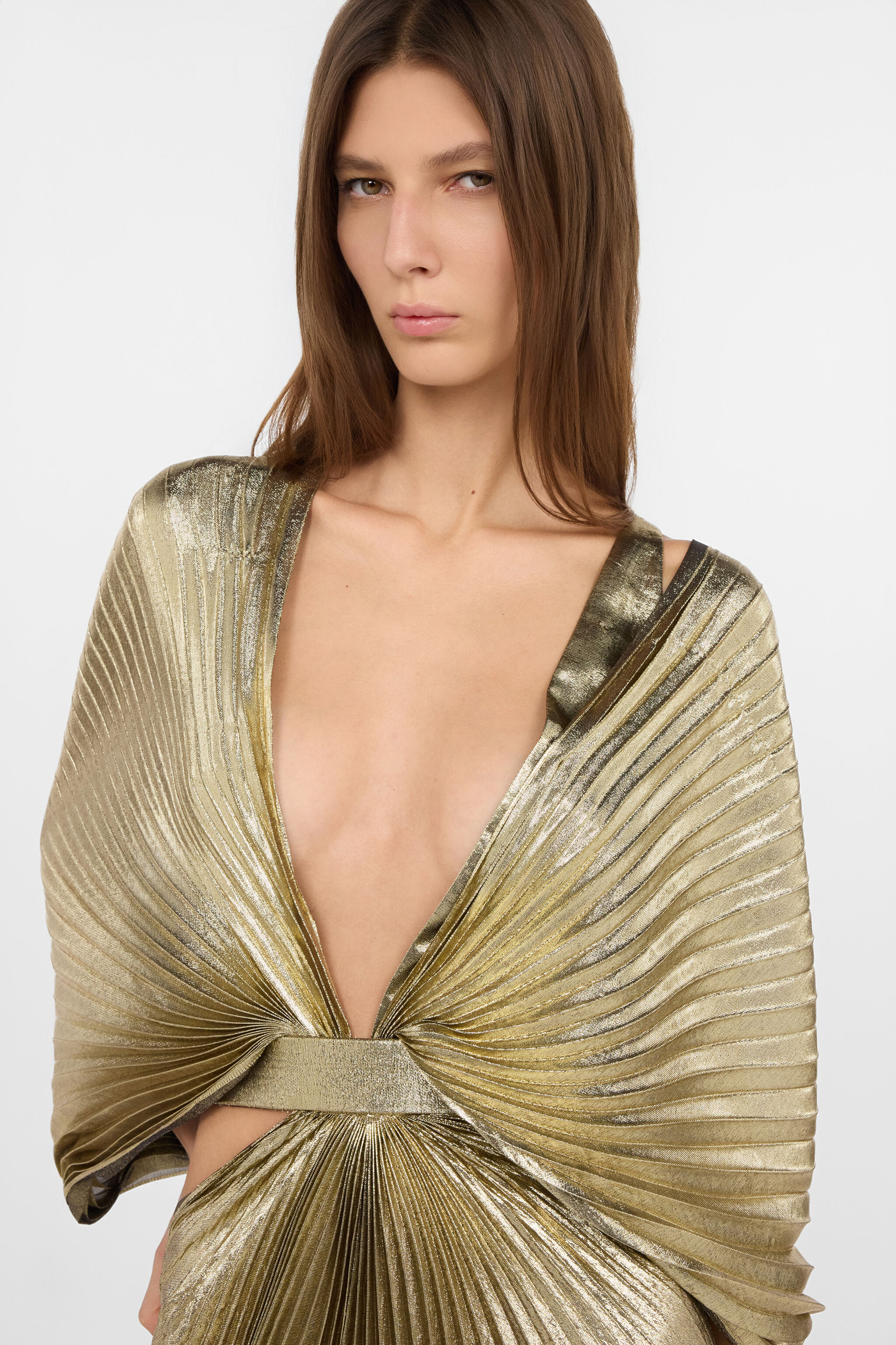 RC Extralanges Goldlamé Kleid GOLD WWT109-GU002