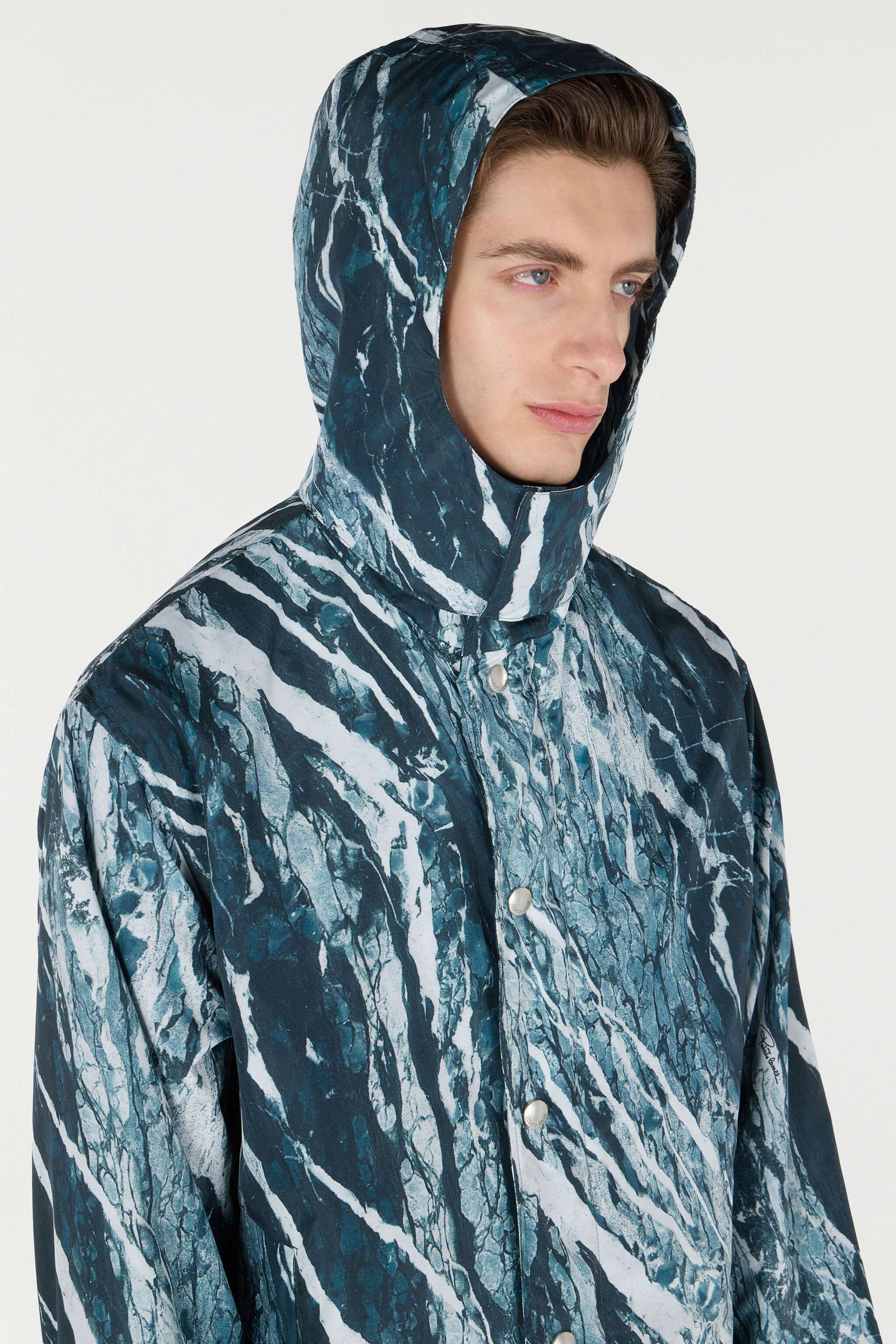 RC Bomberjacke mit Rubane-Print Dunkelblau URT461-5RN22