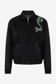 RC Veste Bomber Noire Avec Broderie Serpent BLACK WRR462-FE021