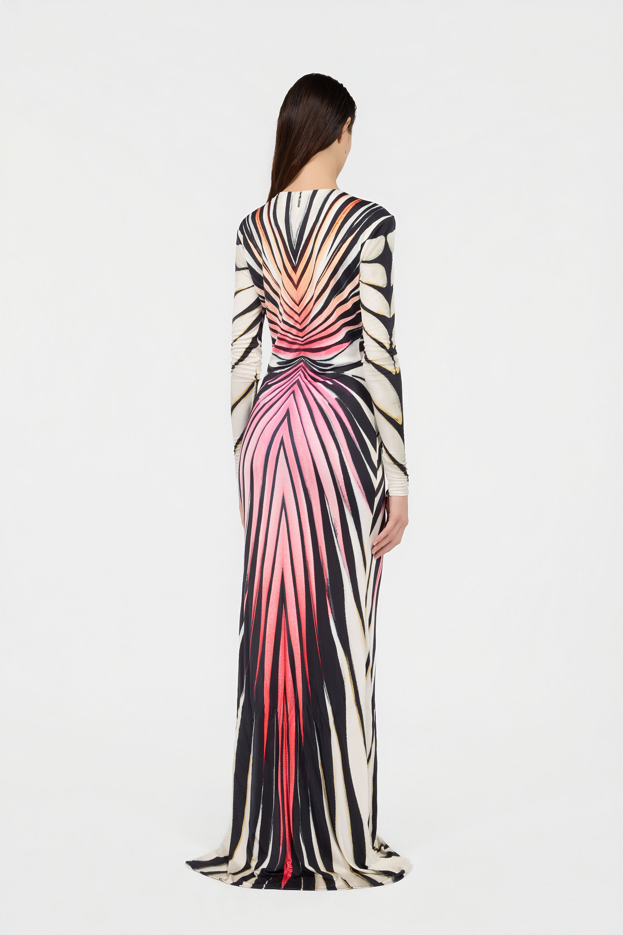 RC Maxikleid Mit Ray Of Paradise-Print CORAL XKT107-JRM33
