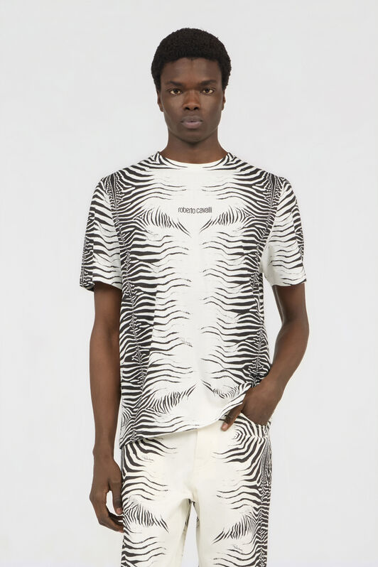RC T-Shirt Mit Zebra-Print WHITE/BLACK ZEBRA SOT60L-JD020