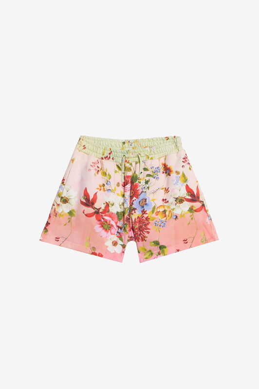JU Shorts mit Miami-Flowers-Print GREEN/FUXIA WJT21M-5OR64