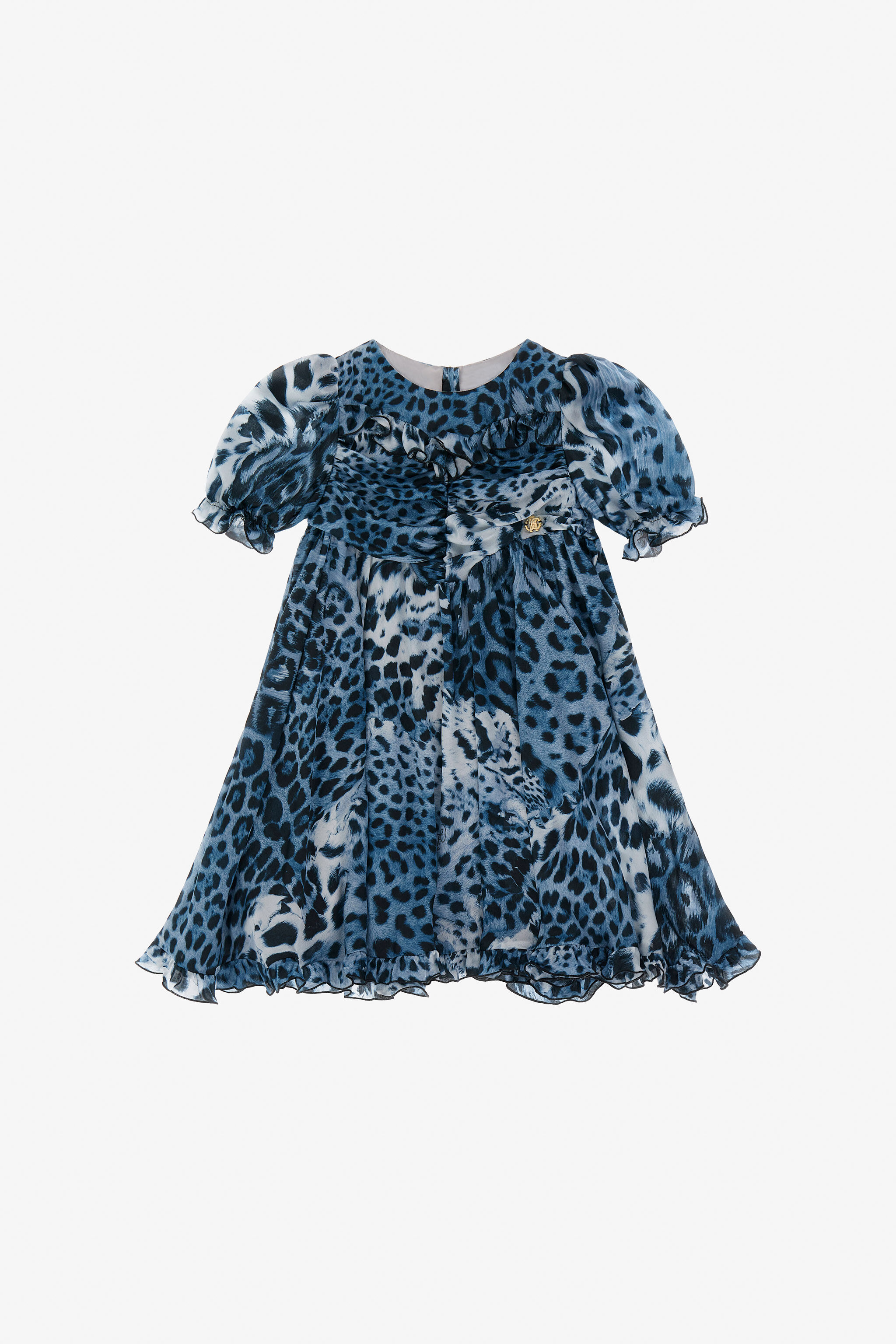 JU Vestido de estampado leopardo JAGUARSKIN BLUE TJT10M-2NM10