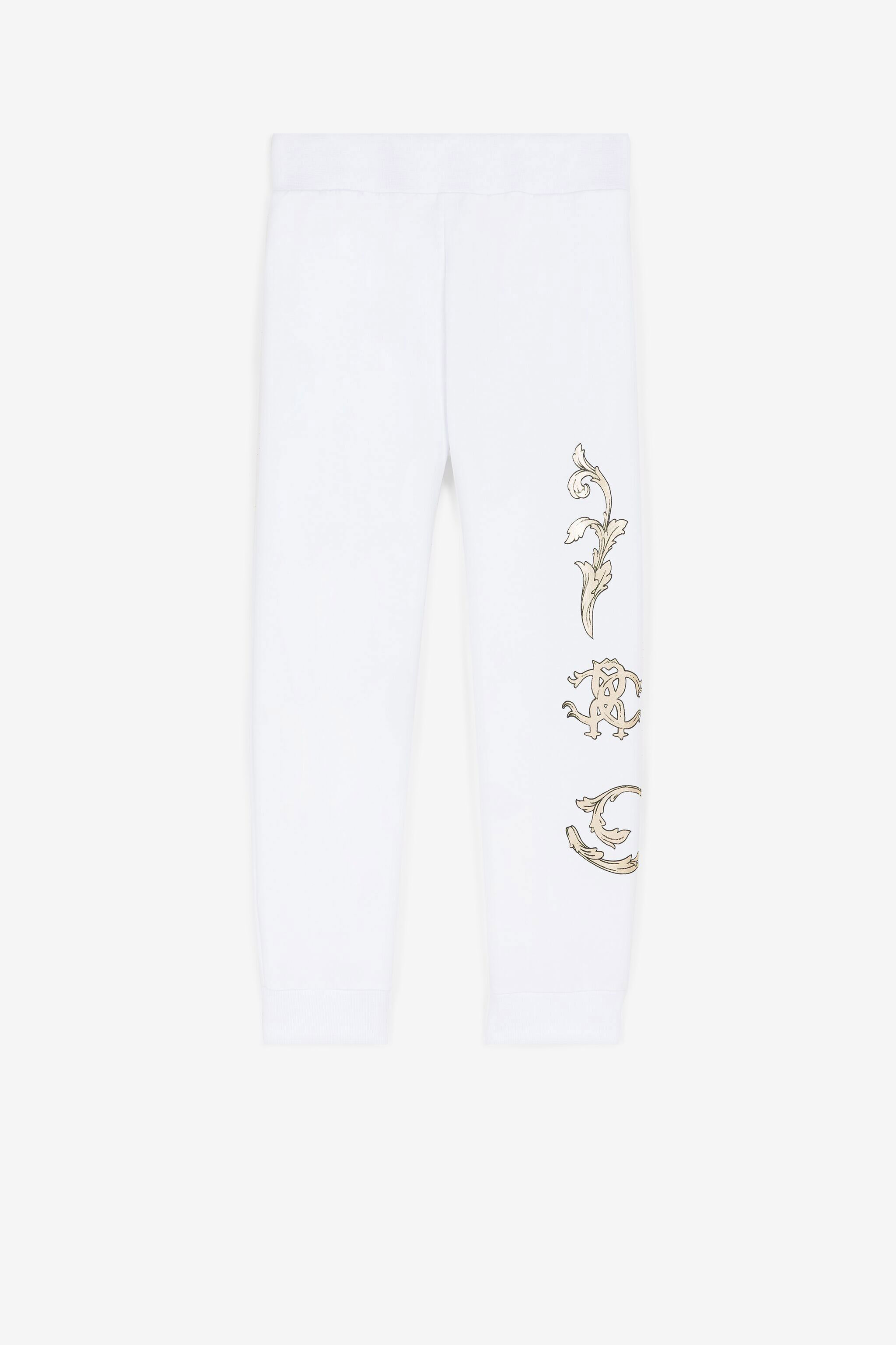 JU Pantalón de chándal con estampado Monograma RC Blanco QJT209-CF050