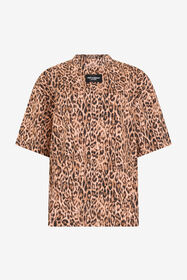 JC T-Shirt mit Leopardendruck und Logo BEIGE VFT184-VF307