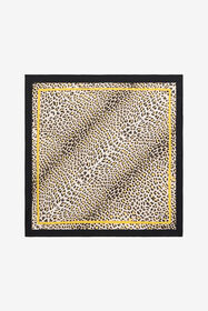 RC Foulard de seda con estampado Pop Jaguar YELLOW/BLACK WQI004-OZR30