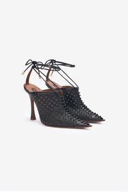 RC Black Woven Lace-Up Sabot Black UWS008-PZE16