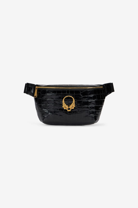RC Roar Gürteltasche Aus Schwarzem Leder BLACK WRB002-PZ975