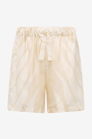 RC Ray Of Gold Print Silk Shorts Ivory TRT270-4QO25