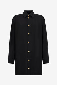 RC Long Black Wool-Blend Shirt Black VWT164-WP008