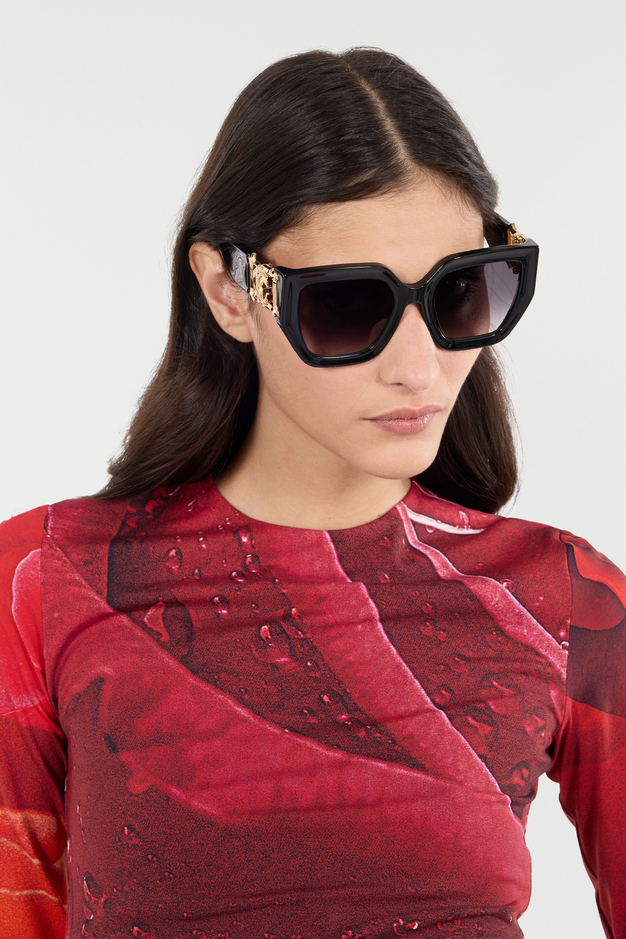 RC Occhiale da sole Roberto Cavalli Mirror Snake Collection Nero SALD38-ID139