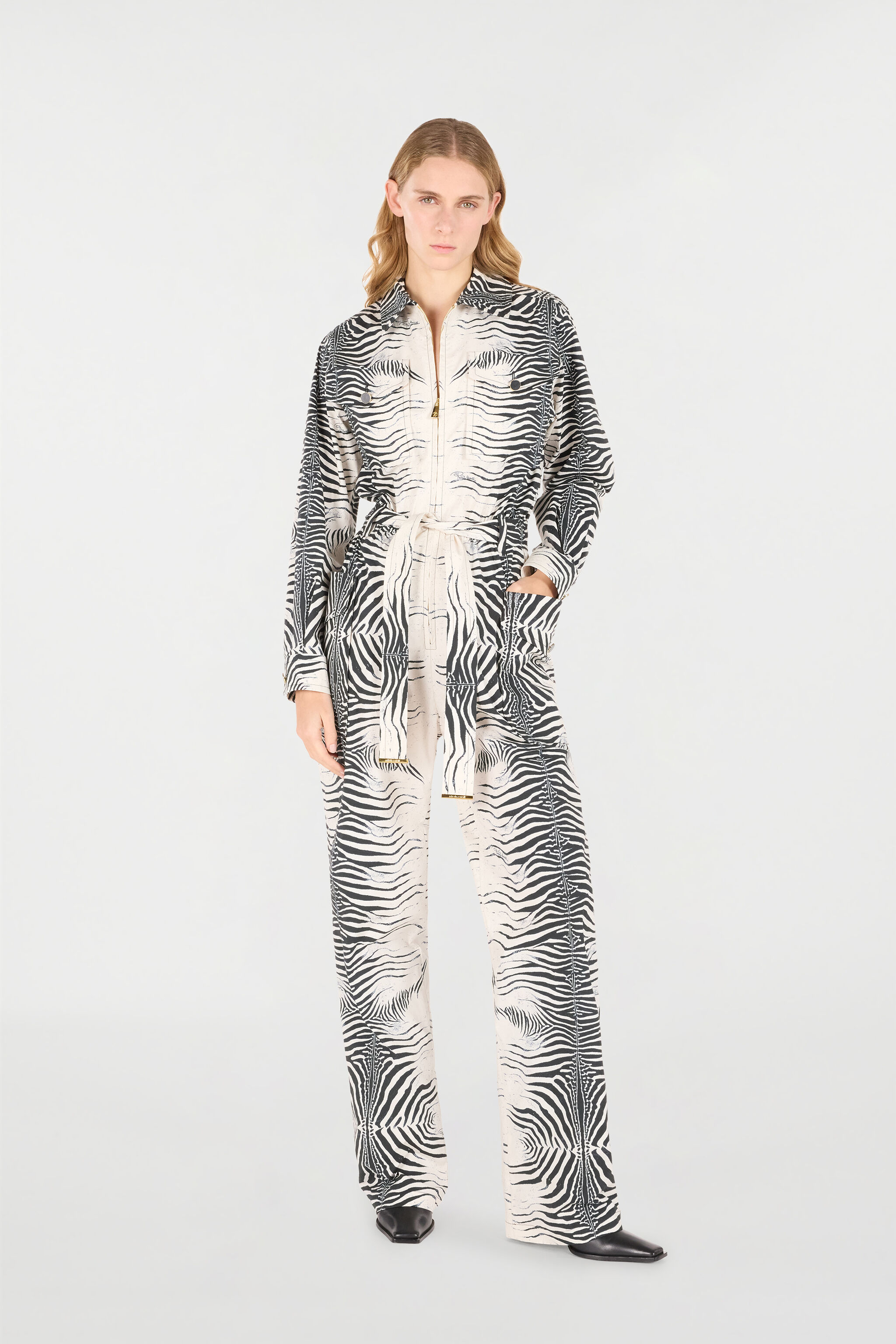 RC Jumpsuit mit Print Zebra Schwarz/Weiß UKT100-3AN49
