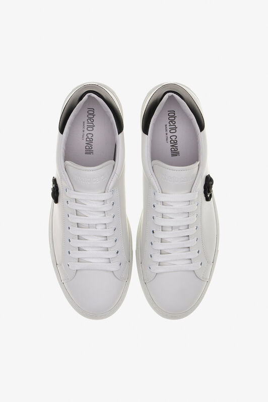 RC Sneaker In Pelle Bianca Con Monogram RC Bianco/Nero SRS009-PZA90