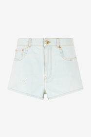 RC Short en denim clair à détails déchirés DARK BLUE WQJ201-VT002