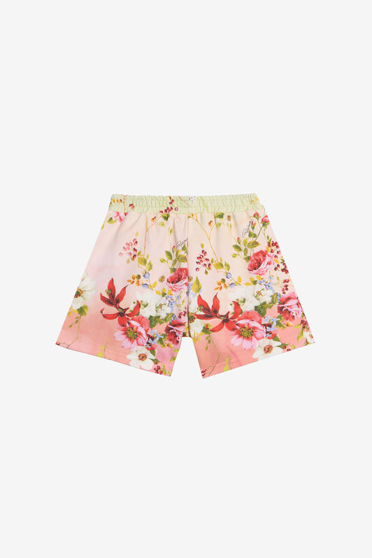 JU Shorts mit Miami-Flowers-Print GREEN/FUXIA WJT21M-5OR64