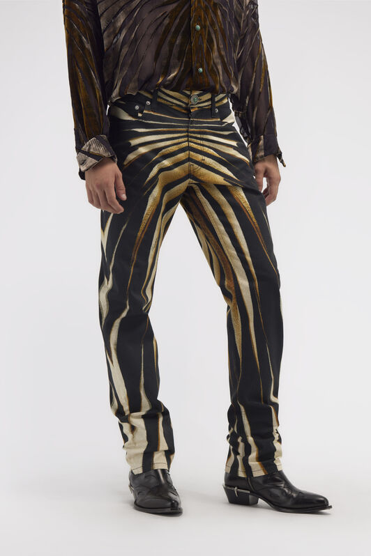RC Jeans Hosen mit Ray of Gold Druck Gold RMJ211-DXI34